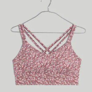 Madewell MWL Flex Strappy Sports Bra in Cottage Garden XXS NWOT